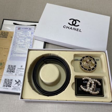 Chanel Classic Two Buckle Belt Gift Box Set - High end Fashion, Noble and Elegant