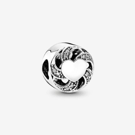 Pandora 925 silver 791976CZ satin heart string decoration
