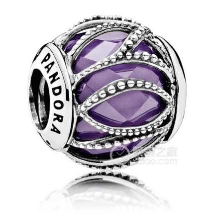 Pandora 925 Silver 791968ACZ Purple Interwoven Halo String Decoration