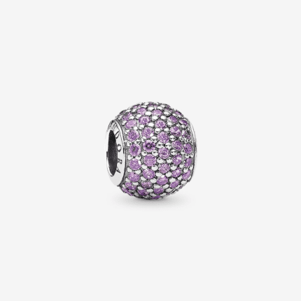 Pandora 925 silver 791051CFP dreamy purple gemstone string decoration
