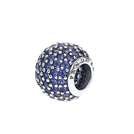 Pandora 925 silver 791051NCB blue inlaid gemstone string decoration