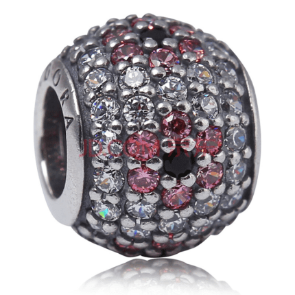 Pandora 925 silver 791129CZ starry pink string decoration