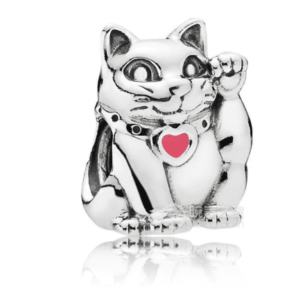 Pandora 925 Silver 790989EN05 Wealth Cat String Decoration