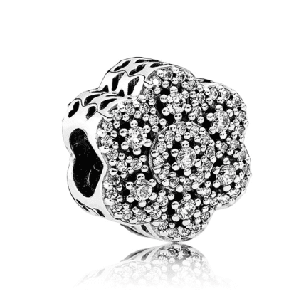 Pandora 925 Silver 791998CZ Crystal Flower String Decoration