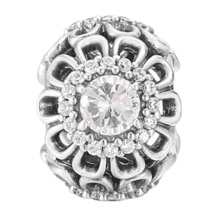 Pandora 925 Silver 791260CZ Shiny Hollow Flower String Decoration
