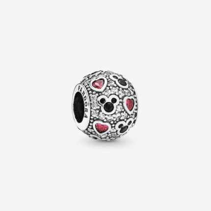 Pandora 925 Silver 791457CZ Disney Shining Mickey and Heart String Decoration