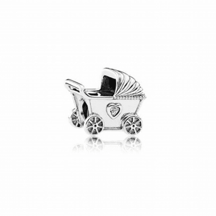 Pandora 925 silver 792102CZ baby stroller string decoration