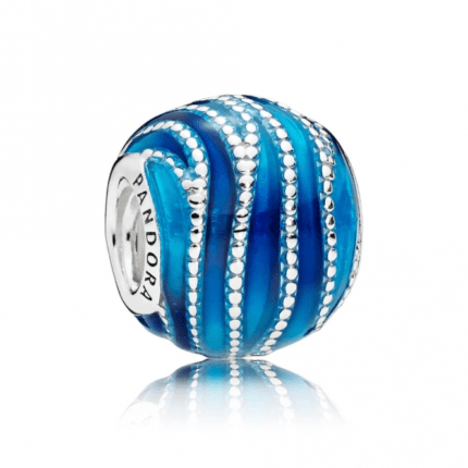 Pandora 925 silver 797012ENMX blue wave string decoration
