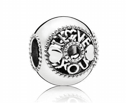 Pandora 925 Silver 796601 Love Hollow String Decoration