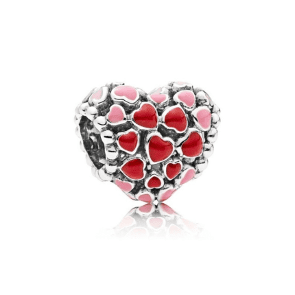 Pandora 925 silver 796557ENMX heart-shaped string decoration