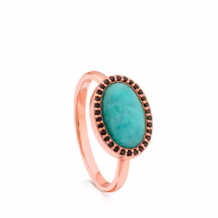 Rose Vermeil Silver Motif Ring