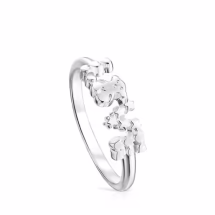 Silver Valentine's Day love ring