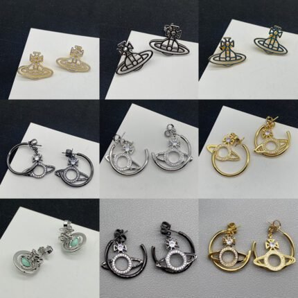 2024 New Exquisite Black Saturn Earrings