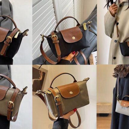 2024 New Small Bag for Women's Niche Mini Handheld Dumpling Bag with High Quality Nylon Cloth Single Shoulder Crossbody Bag