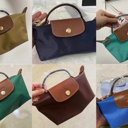 2024 new dark blue niche mini hand-held dumpling bag, high-end nylon fabric single shoulder mini bag