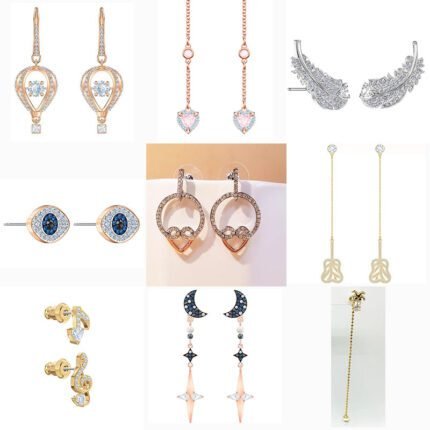 2024 New Fashionable and High end Sparkling Zircon Women's  Multi functional Earrings