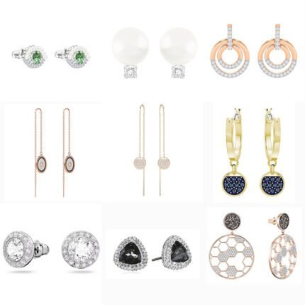 2024 New Feather Fashion Luxury Glittering Zircon Women's  Multi functional Earrings