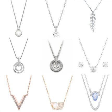 2024 New Exquisite V-Inlaid Diamond Pendant Necklace