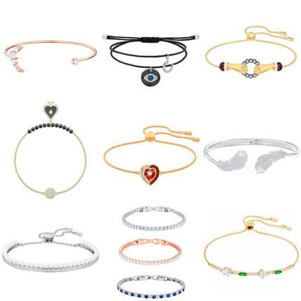 2024 New Sparkling Zircon Feather Open Bracelet