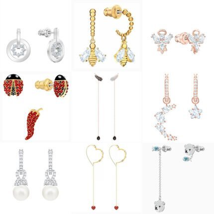 2024 New Fashionable and High end Sparkling Zircon Women'sMulti functional Earrings