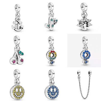 Hot selling 925 silver exquisite cactus life tree and other styles of small pendants, can be freely matched