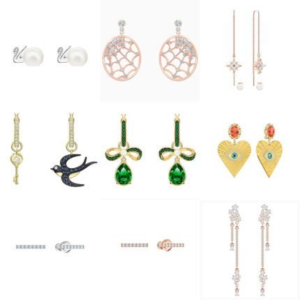 2024 New Fashionable and High end Sparkling Zircon Women's  Multi functional Earrings