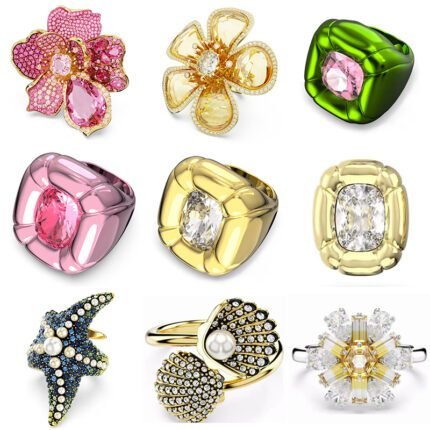 2024 New  Sparkling Zircon Flower Ring
