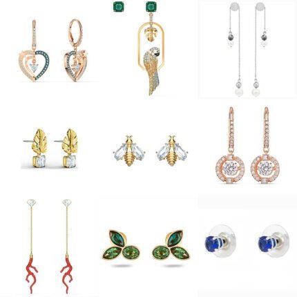 2024 New Fashionable and High end Sparkling Zircon Women's  Multi functional Earrings