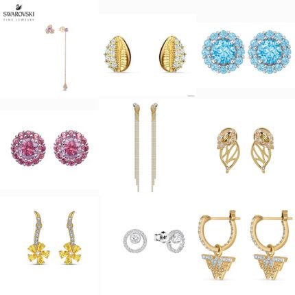 2024 New Fashionable and High end Sparkling Zircon Women's  Multi functional Earrings