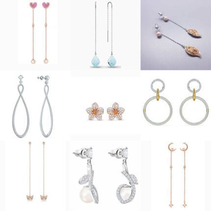 2024 New Fashionable and High end Sparkling Zircon Women's  Multi functional Earrings