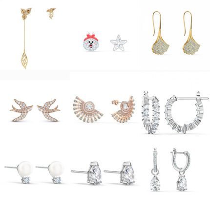 2024 New Fashionable and High end Sparkling Zircon Women's  Multi functional Earrings