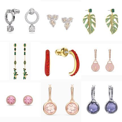 2024 New Fashionable and High end Sparkling Zircon Women's  Multi functional Earrings