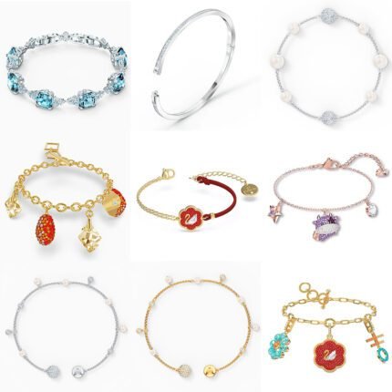 2024 New  Sky Blue Square Zircon White Gold Bracelet