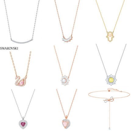 Sparkling Zircon Multiple  Pendant Necklace