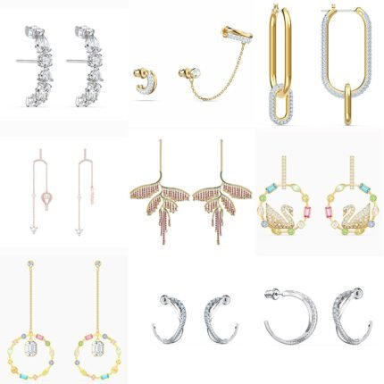 2024 New Fashionable and High end Sparkling Zircon Women's  Multi functional Earrings