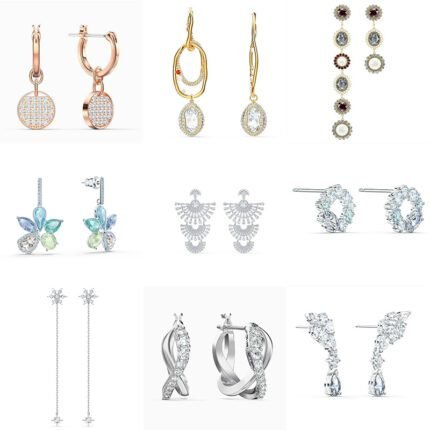 2024 New Fashionable and High end Sparkling Zircon Women's  Multi functional Earrings