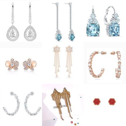2024 New Fashionable and High end Sparkling Zircon Women's Multi functional Earrings