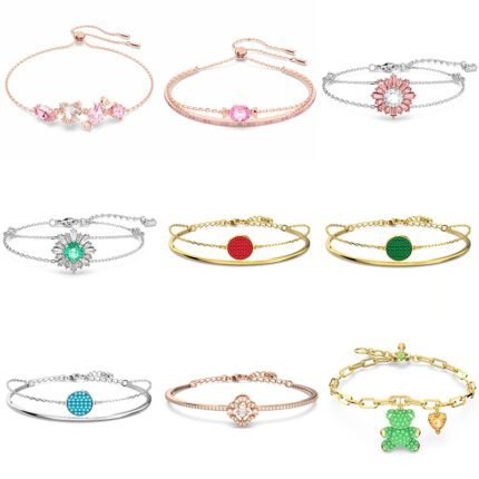 2024 New  Green Zircon Cartoon Bear Bracelet