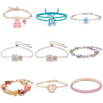 2024 New Green Zircon Cool Cartoon Bear Blue Bracelet