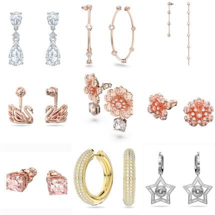 2024 New Fashionable and High end Sparkling Zircon Women's Multi functional Earrings