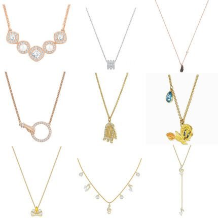 Sparkling Zircon Multiple Rose Gold Round Pendant Necklace