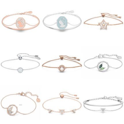 2024 New Circular Zircon Leaf Bracelet