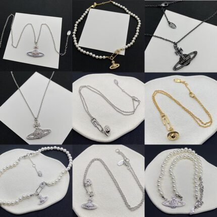 2024 New Exquisite Black Necklace with Diamond Set Black Saturn Pendant