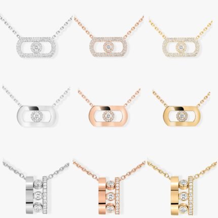 2024 New Exquisite Luxury Elliptical Frame Diamond Pendant Necklace