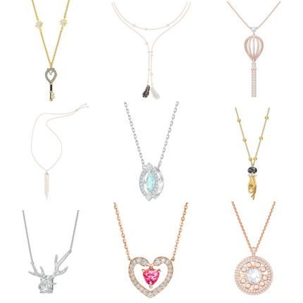 Rose gold mesh rose gold sparkling zircon tassel pendant necklace