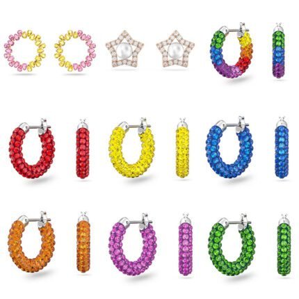 2024 New Fashionable and High end Sparkling Zircon Women's Multi functional Earrings