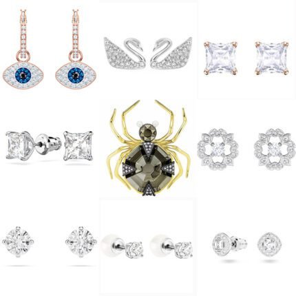 2024 New Fashionable and High end Sparkling Zircon Women's  Multi functional Earrings