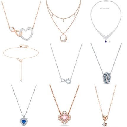 Sparkling zircon flower necklace pendant