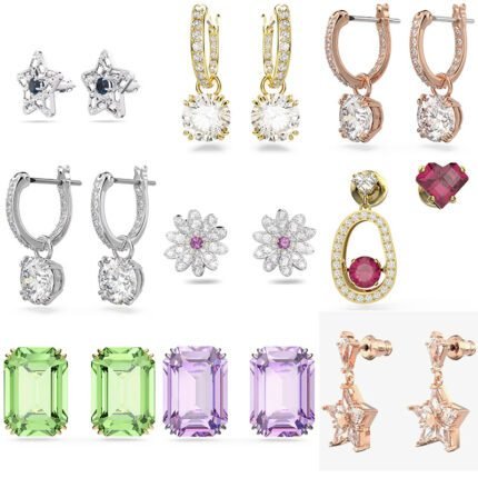 2024 New Fashionable and High end Sparkling Zircon Women's Multi functional Earrings