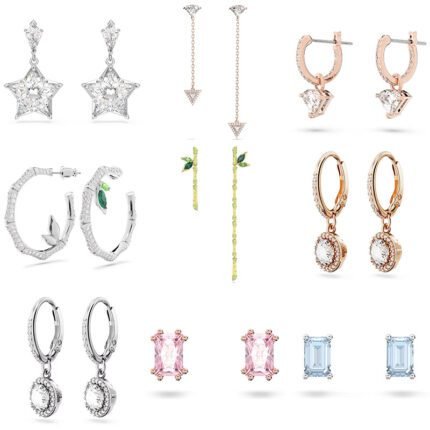 2024 New Fashionable and High end Sparkling Zircon Women's  Multi functional Earrings